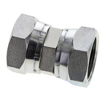 Rechte Verloopnippel G1 1/4'' Binnendraad Hoge Druk Staal 60° Conus 150bar Hydrauliek