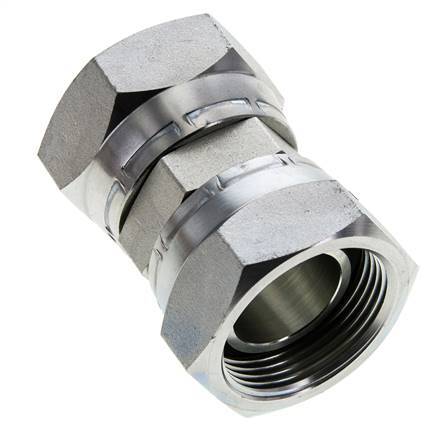 Rechte Verloopnippel G1 1/4'' Binnendraad Hoge Druk Staal 60° Conus 150bar Hydrauliek