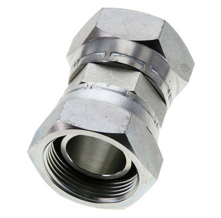 Rechte Verloopnippel G1 1/4'' Binnendraad Hoge Druk Staal 60° Conus 150bar Hydrauliek