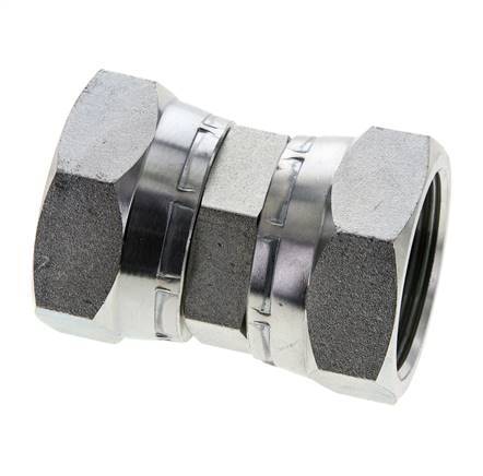 Rechte Verloopnippel G1 1/4'' Binnendraad Hoge Druk Staal 60° Conus 150bar Hydrauliek