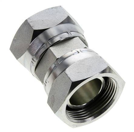 Rechte Verloopnippel G1 1/4'' Binnendraad Hoge Druk Staal 60° Conus 150bar Hydrauliek