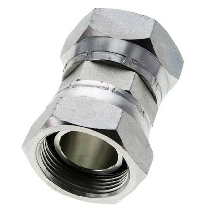 Rechte Verloopnippel G1 1/4'' Binnendraad Hoge Druk Staal 60° Conus 150bar Hydrauliek