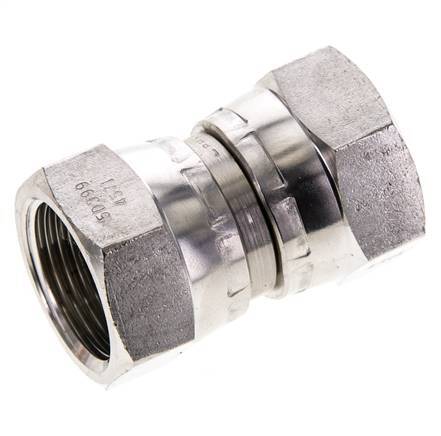 Rechte Verloopnippel G3/4'' Binnendraad Hoge Druk RVS 60° Conus 175bar Hydrauliek