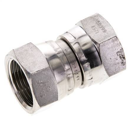 Rechte Verloopnippel G3/4'' Binnendraad Hoge Druk RVS 60° Conus 175bar Hydrauliek