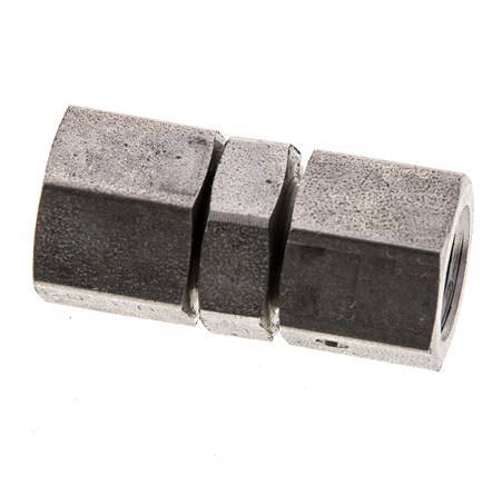 Rechte Verloopnippel G1/8'' Binnendraad Hoge Druk RVS 60° Conus 575bar Hydrauliek