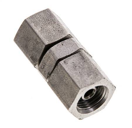 Rechte Verloopnippel G1/8'' Binnendraad Hoge Druk RVS 60° Conus 575bar Hydrauliek