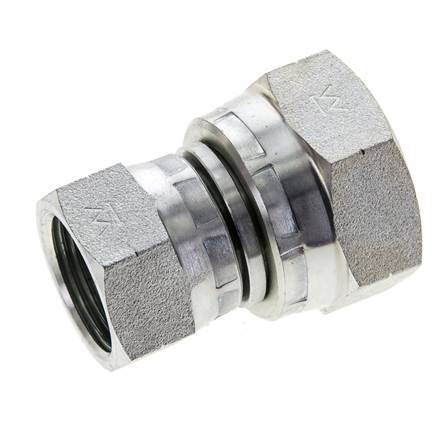 Rechte Verloopnippel G3/4 '' X G1 '' Binnendraad Hoge Druk Staal 60° Conus 150bar Hydrauliek