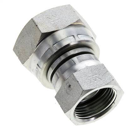 Rechte Verloopnippel G3/4 '' X G1 '' Binnendraad Hoge Druk Staal 60° Conus 150bar Hydrauliek