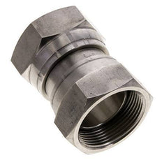 Rechte Verloopnippel G1 1/2'' Binnendraad Hoge Druk RVS 60° Conus 125bar Hydrauliek