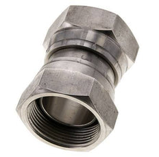 Rechte Verloopnippel G1 1/2'' Binnendraad Hoge Druk RVS 60° Conus 125bar Hydrauliek
