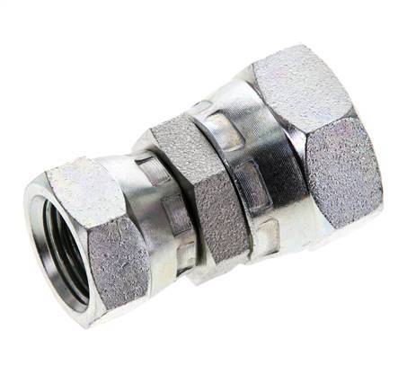 Rechte Verloopnippel G3/8 '' X G1/2 '' Binnendraad Hoge Druk Staal 60° Conus 300bar Hydrauliek