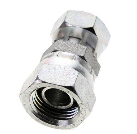 Rechte Verloopnippel G3/8 '' X G1/2 '' Binnendraad Hoge Druk Staal 60° Conus 300bar Hydrauliek