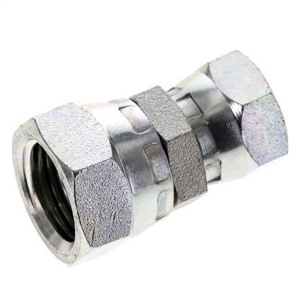 Rechte Verloopnippel G3/8 '' X G1/2 '' Binnendraad Hoge Druk Staal 60° Conus 300bar Hydrauliek