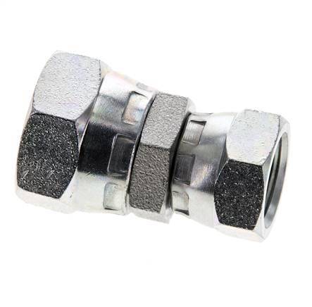 Rechte Verloopnippel G3/8 '' X G1/2 '' Binnendraad Hoge Druk Staal 60° Conus 300bar Hydrauliek