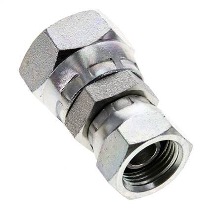 Rechte Verloopnippel G3/8 '' X G1/2 '' Binnendraad Hoge Druk Staal 60° Conus 300bar Hydrauliek