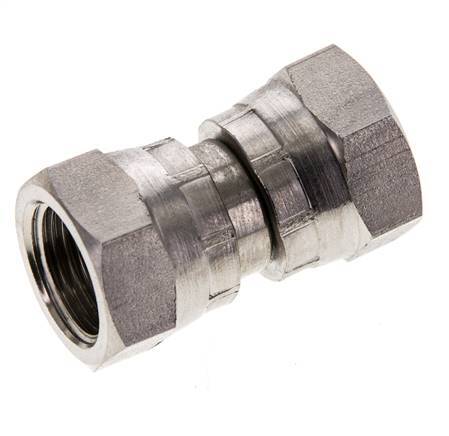Rechte Verloopnippel G3/8 '' Binnendraad Hoge Druk RVS 60° Conus 425bar Hydrauliek
