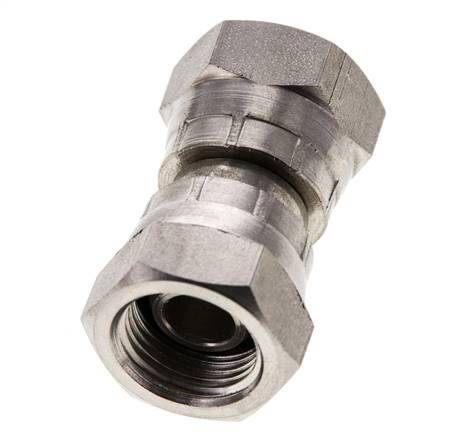 Rechte Verloopnippel G3/8 '' Binnendraad Hoge Druk RVS 60° Conus 425bar Hydrauliek