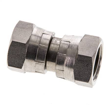 Rechte Verloopnippel G3/8 '' Binnendraad Hoge Druk RVS 60° Conus 425bar Hydrauliek