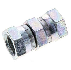 Rechte Verloopnippel G3/8'' Binnendraad Hoge Druk Staal 60° Conus 425bar Hydrauliek