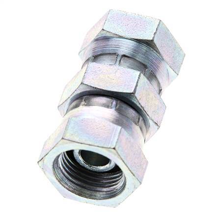 Rechte Verloopnippel G3/8'' Binnendraad Hoge Druk Staal 60° Conus 425bar Hydrauliek