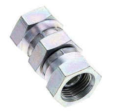 Rechte Verloopnippel G3/8'' Binnendraad Hoge Druk Staal 60° Conus 425bar Hydrauliek
