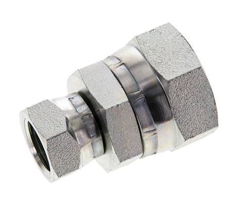 Rechte Verloopnippel G1/2 '' X G1 '' Binnendraad Hoge Druk Staal 60° Conus 150bar Hydrauliek