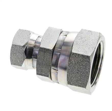 Rechte Verloopnippel G1/2 '' X G1 '' Binnendraad Hoge Druk Staal 60° Conus 150bar Hydrauliek