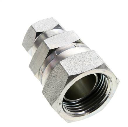 Rechte Verloopnippel G1/2 '' X G1 '' Binnendraad Hoge Druk Staal 60° Conus 150bar Hydrauliek