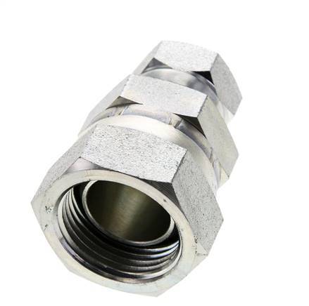 Rechte Verloopnippel G1/2 '' X G1 '' Binnendraad Hoge Druk Staal 60° Conus 150bar Hydrauliek