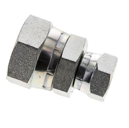 Rechte Verloopnippel G1/2 '' X G1 '' Binnendraad Hoge Druk Staal 60° Conus 150bar Hydrauliek