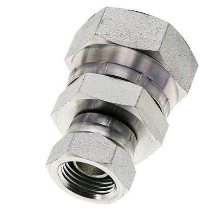 Rechte Verloopnippel G1/2 '' X G1 '' Binnendraad Hoge Druk Staal 60° Conus 150bar Hydrauliek