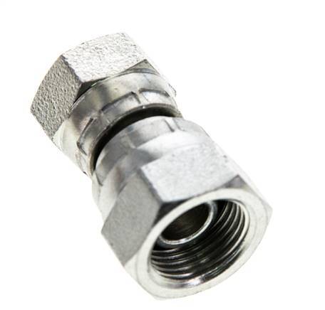 Rechte Verloopnippel G1/4 '' X G3/8 '' Binnendraad Hoge Druk Staal 60° Conus 425bar Hydrauliek