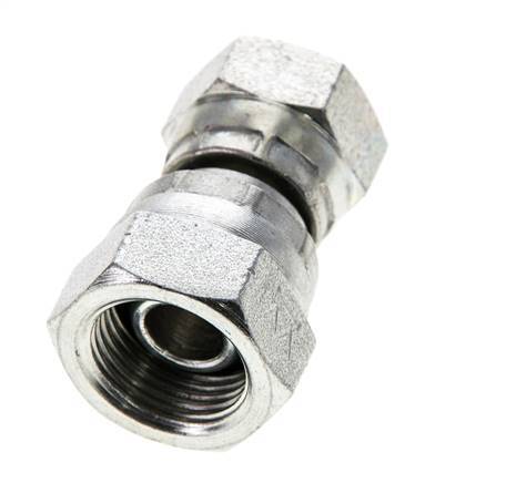 Rechte Verloopnippel G1/4 '' X G3/8 '' Binnendraad Hoge Druk Staal 60° Conus 425bar Hydrauliek