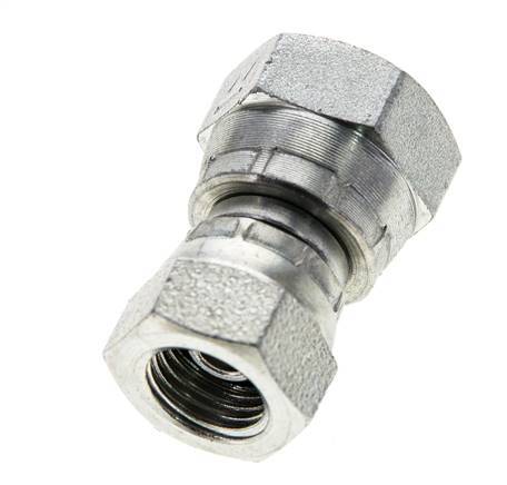 Rechte Verloopnippel G1/4 '' X G3/8 '' Binnendraad Hoge Druk Staal 60° Conus 425bar Hydrauliek