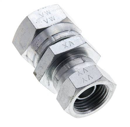 Rechte Verloopnippel G1/2 '' X G3/4 '' Binnendraad Hoge Druk Staal 60° Conus 175bar Hydrauliek