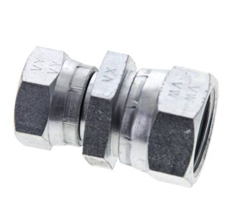 Rechte Verloopnippel G1/2 '' X G3/4 '' Binnendraad Hoge Druk Staal 60° Conus 175bar Hydrauliek