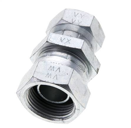 Rechte Verloopnippel G1/2 '' X G3/4 '' Binnendraad Hoge Druk Staal 60° Conus 175bar Hydrauliek