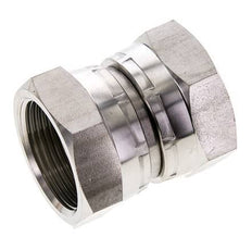Rechte Verloopnippel G1 1/4'' Binnendraad Hoge Druk RVS 60° Conus 150bar Hydrauliek