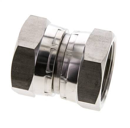 Rechte Verloopnippel G1 1/4'' Binnendraad Hoge Druk RVS 60° Conus 150bar Hydrauliek