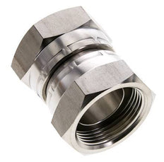 Rechte Verloopnippel G1 1/4'' Binnendraad Hoge Druk RVS 60° Conus 150bar Hydrauliek