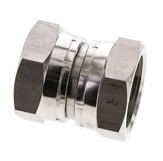 Rechte Verloopnippel G1 1/4'' Binnendraad Hoge Druk RVS 60° Conus 150bar Hydrauliek