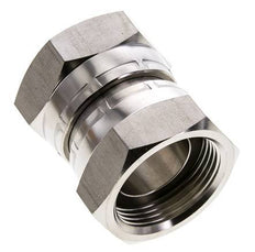 Rechte Verloopnippel G1 1/4'' Binnendraad Hoge Druk RVS 60° Conus 150bar Hydrauliek