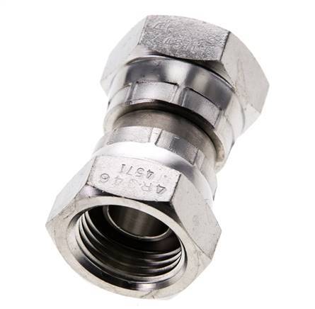 Rechte Verloopnippel G1/2'' Binnendraad Hoge Druk RVS 60° Conus 300bar Hydrauliek