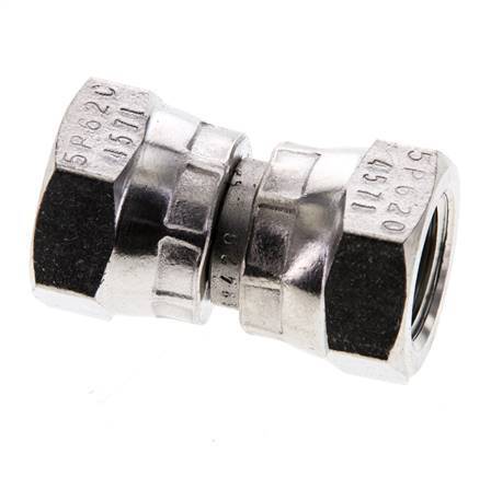 Rechte Verloopnippel G1/4 '' Binnendraad Hoge Druk RVS 60° Conus 575bar Hydrauliek