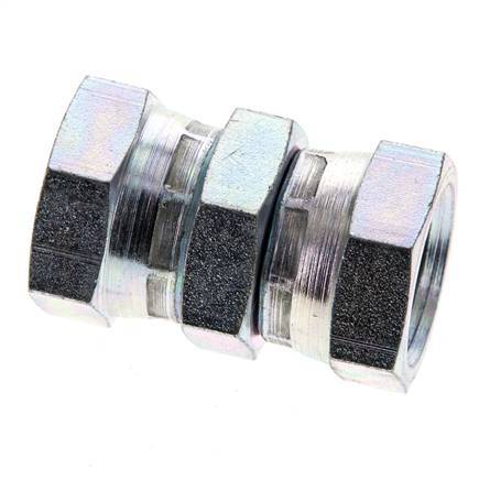 Rechte Verloopnippel G1/2'' Binnendraad Hoge Druk Staal 60° Conus 300bar Hydrauliek
