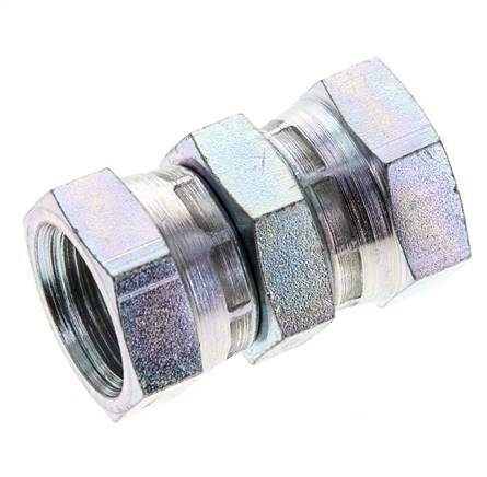 Rechte Verloopnippel G1/2'' Binnendraad Hoge Druk Staal 60° Conus 300bar Hydrauliek