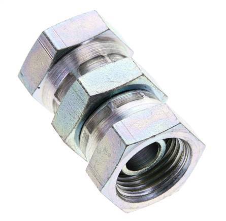 Rechte Verloopnippel G1/2'' Binnendraad Hoge Druk Staal 60° Conus 300bar Hydrauliek