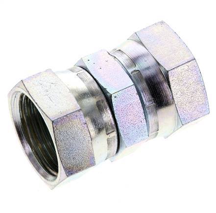Rechte Verloopnippel G1'' Binnendraad Hoge Druk Staal 60° Conus 150bar Hydrauliek