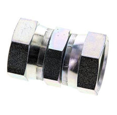 Rechte Verloopnippel G1'' Binnendraad Hoge Druk Staal 60° Conus 150bar Hydrauliek