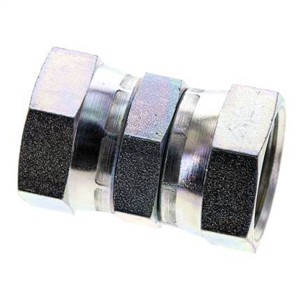 Rechte Verloopnippel G1'' Binnendraad Hoge Druk Staal 60° Conus 150bar Hydrauliek